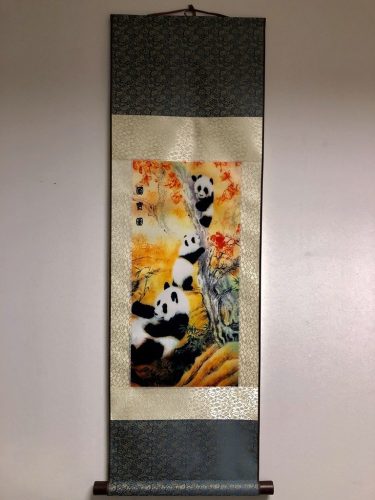 Rola de pânză, Rola de pânză tablou, tablou Trei panda