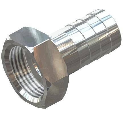Cupla cu filet 1/2'' pentru furtun 13mm (aluminiu)