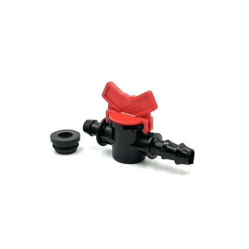 Robinet Jollytape cu tub picurar, robinet jolly tape, Robinet de gradina, Robinet, Robinet rosu, Robinet pentru tub de picurare, robinet de picurare, Robinet de gradina pentru irigat, Robinet cu pat d