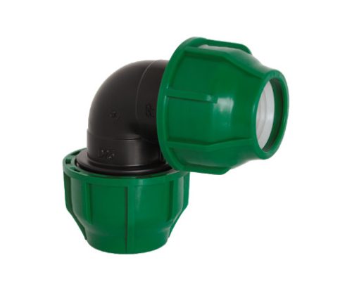 Cot compresiune, fitinguri pentru conducta pe, fitinguri cot egal, cot pentru teava apa, Cot compresiune 40 egal PN10, 40x40 cot, cot egala 40x40, 10bar