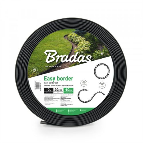 Set bordura gradina Easy Border 10m x 4cm negru